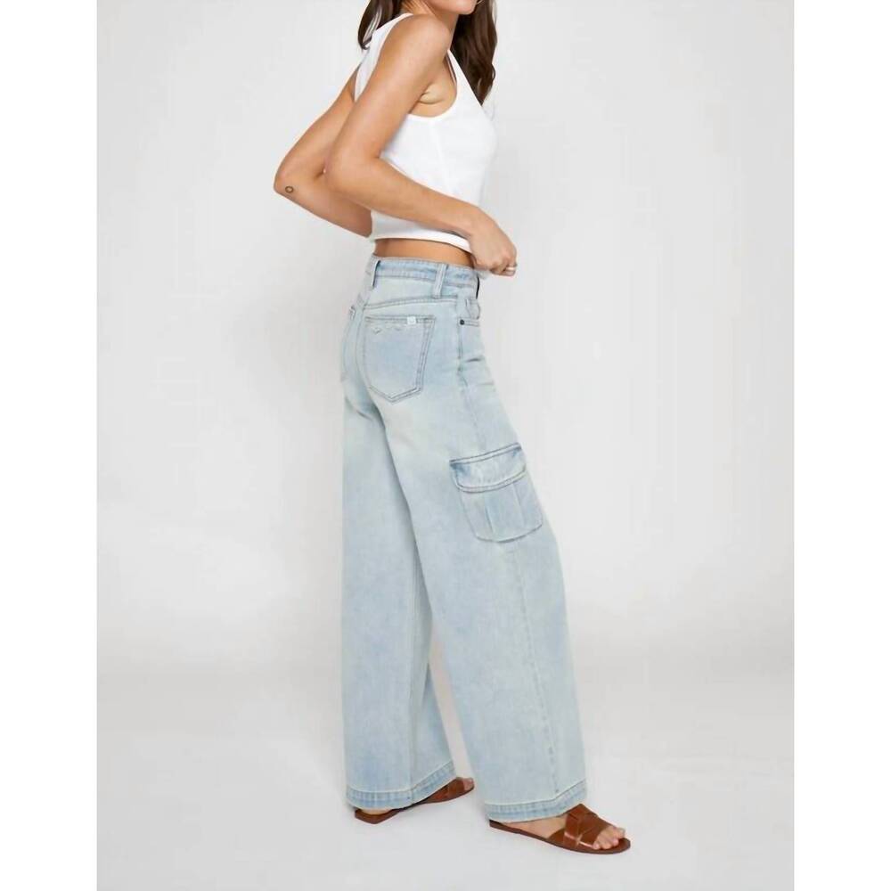 NEW OLIVER LOGAN madison wide leg cargo jeans in hotel california - Picture 2 of 4